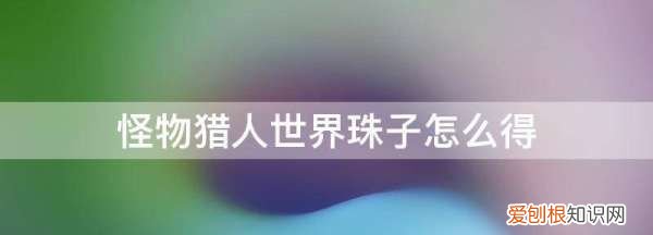 怪物猎人世界达人珠怎么刷，怪物猎人世界达人珠怎么出和看破