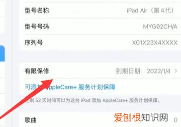 怎么查ipad保修期和其他信息