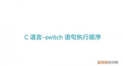 c语言switch语句的执行顺序