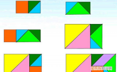 七巧板怎么弄长方形，如何用七巧板拼长方形图片