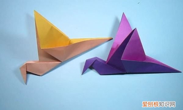 教你如何纸折小鸟~~，折纸小鸟怎么做简单的