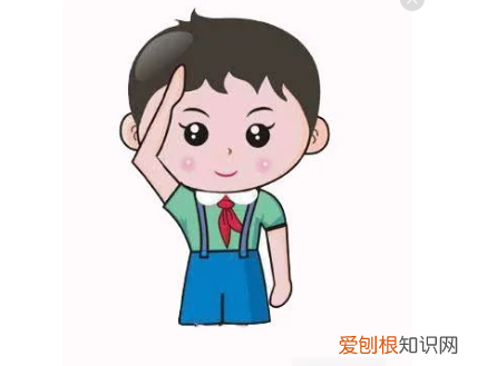 敬礼的小学生怎么画，小学生敬礼的简笔画