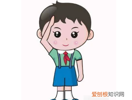 敬礼的小学生怎么画，小学生敬礼的简笔画