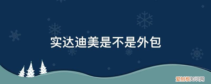 实达迪美是外包吗 实达迪美是不是外包