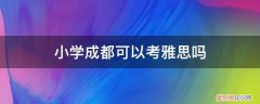 成都小学考英语吗 小学成都可以考雅思吗