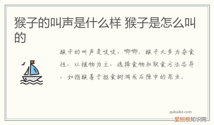 猴子的叫声是什么样 猴子是怎么叫的