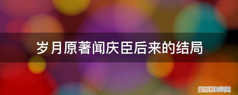 电视剧岁月闻庆臣 岁月原著闻庆臣后来的结局