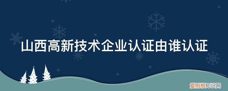 山西省高新技术企业多少家 山西高新技术企业认证由谁认证