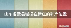 费县山东交投矿业挂牌 山东省费县城投在新庄的矿产位置