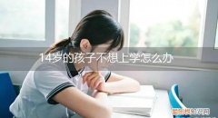 14岁的孩子不想上学怎么办呀 14岁的孩子不想上学怎么办