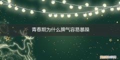 青春期为什么脾气容易暴躁科学道理 青春期为什么脾气容易暴躁