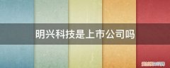 已经上市的科技公司 明兴科技是上市公司吗