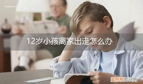 12岁孩子离家出走怎么办 12岁小孩离家出走怎么办