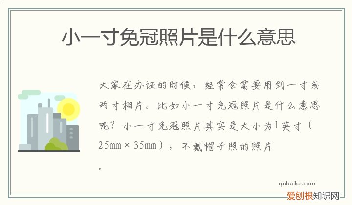 小一寸免冠近照是什么意思 小一寸免冠照片是什么意思