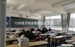 14岁男孩叛逆离家出走怎么办? 15岁孩子叛逆离家出走了怎么办