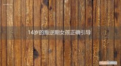 14岁的女孩叛逆期该怎么教育 14岁的叛逆期女孩正确引导