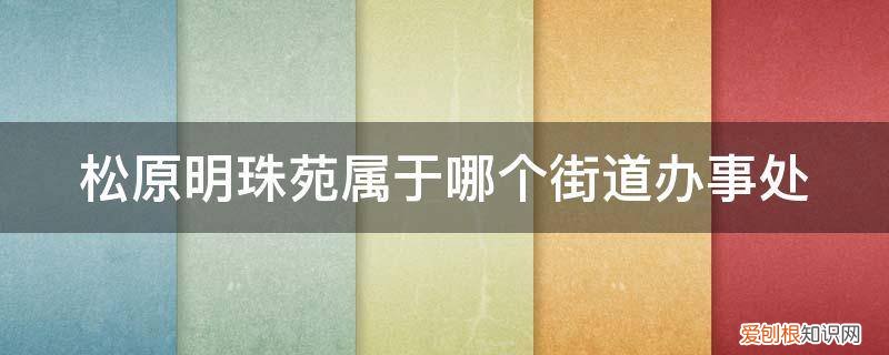 松原市锦绣松苑属于哪个街道 松原明珠苑属于哪个街道办事处