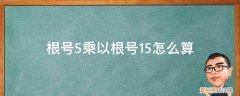 根号5乘根号5等于多少怎么算 根号5乘以根号15怎么算