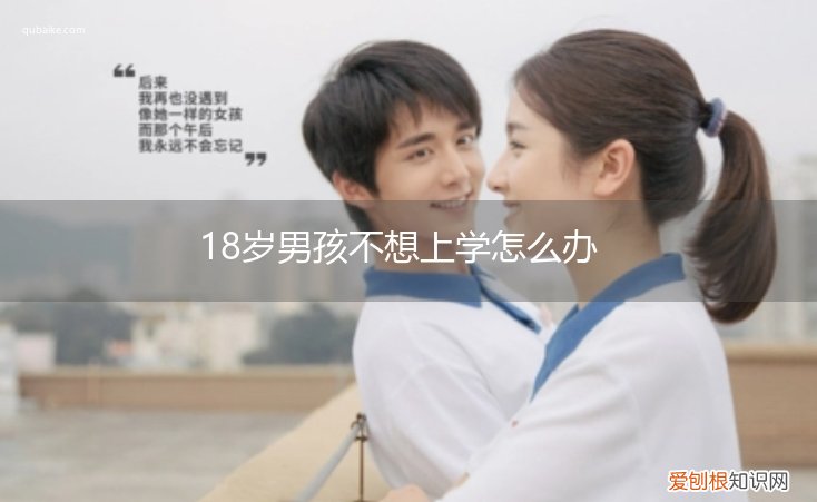 男孩17岁不想上学了怎么办 18岁男孩不想上学怎么办