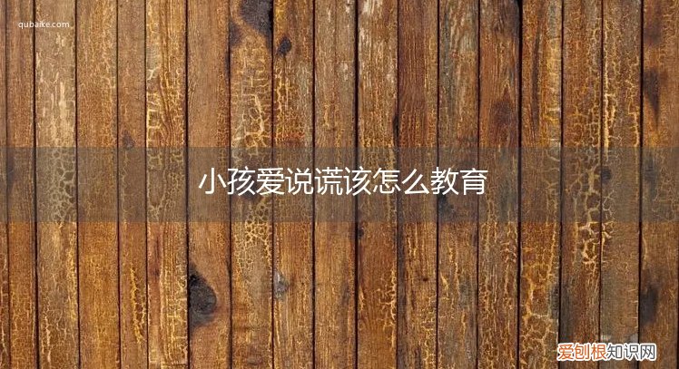 小孩爱说谎该怎么教育他 小孩爱说谎该怎么教育