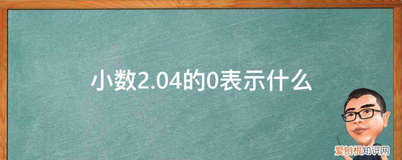 0.2是什么小数 小数2.04的0表示什么