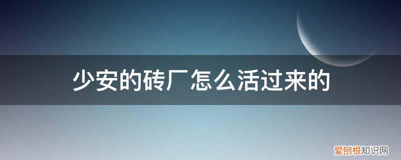 少安的砖厂后来怎么好的 少安的砖厂怎么活过来的