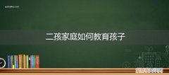 二胎家庭怎么教育 二孩家庭如何教育孩子