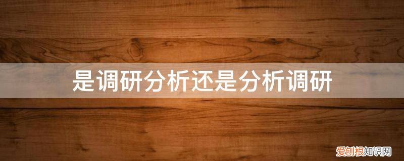 调研分析怎么做 是调研分析还是分析调研
