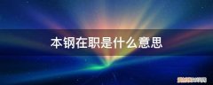 首钢本钢什么意思 本钢在职是什么意思