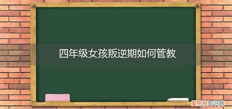 14岁的女孩叛逆期该怎么教育 四年级女孩叛逆期如何管教