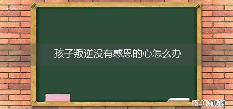 青春期的孩子不懂感恩怎么办 孩子叛逆没有感恩的心怎么办