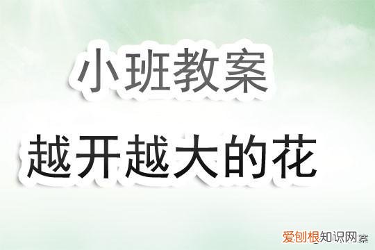 大班美丽的小花园教案反思，幼儿园小班教案《越开越大的花》含反思