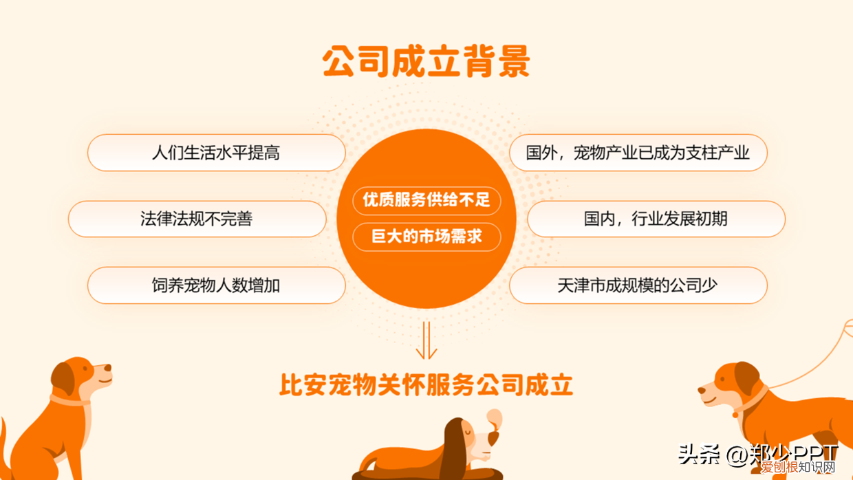 卡通动物ppt背景 可爱,不用图,设计了一份宠物PPT,效果也很不错