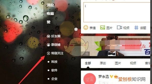 微博怎么设置特别关注，微博怎么可以设置特别关注