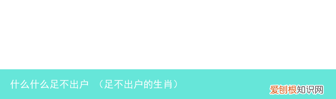 足不出户的生肖 什么什么足不出户