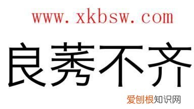 良不齐成语,良莠不齐和参差不齐区别