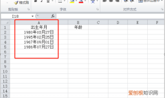 Excel咋地才可以算年龄