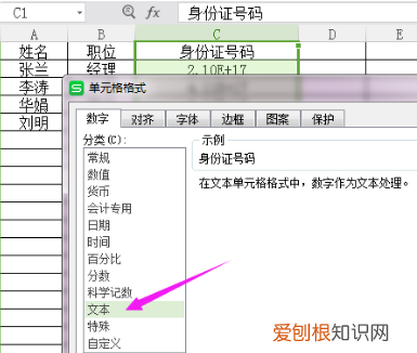 怎样在Excel里输入身份证号