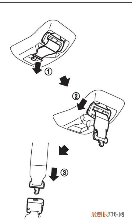 汽车安全带卡扣怎么拆开，楼兰后排中间安全带卡扣怎么解开