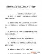 很走心的爱情语录