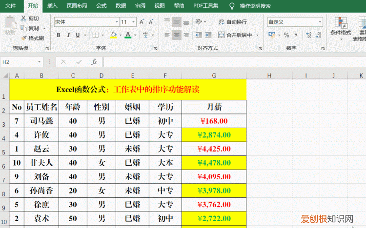 excel工作表中的排序你真的掌握吗