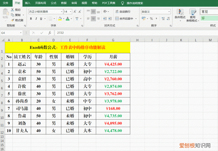 excel工作表中的排序你真的掌握吗