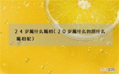20岁属什么的跟什么属相配 24岁属什么属相