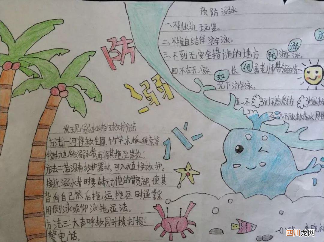 遇到儿童溺水怎么办 防溺水手抄报大全图片