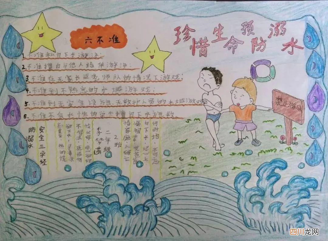 遇到儿童溺水怎么办 防溺水手抄报大全图片
